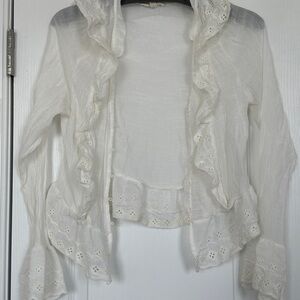 Long sleeve button up top